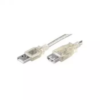 Wentronic Goobay cavo prolunga USB 2.0 Hi-Speed, grigio, 0,6 m – connettore maschio USB Type-A su connettore femmina USB Type-A 68624