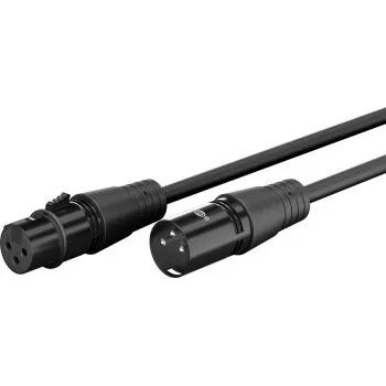 WENTRONIC Goobay Cavo microfono XLR, 1 m, nero, maschio a femmina 80028
