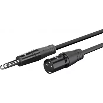 Wentronic Goobay Cavo audio XLR a jack 6,35 mm 2 m nero 80050