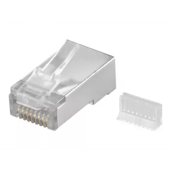 Wentronic connettore modulare RJ45 schermato 8P8C per cavo tondo, bulk