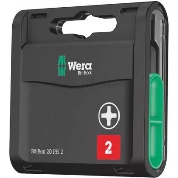 Wera 05057750001 set di 20 punte diamantate con portapunte universale, attacco esagonale 1/4 di pollice, lunghezza 25 mm