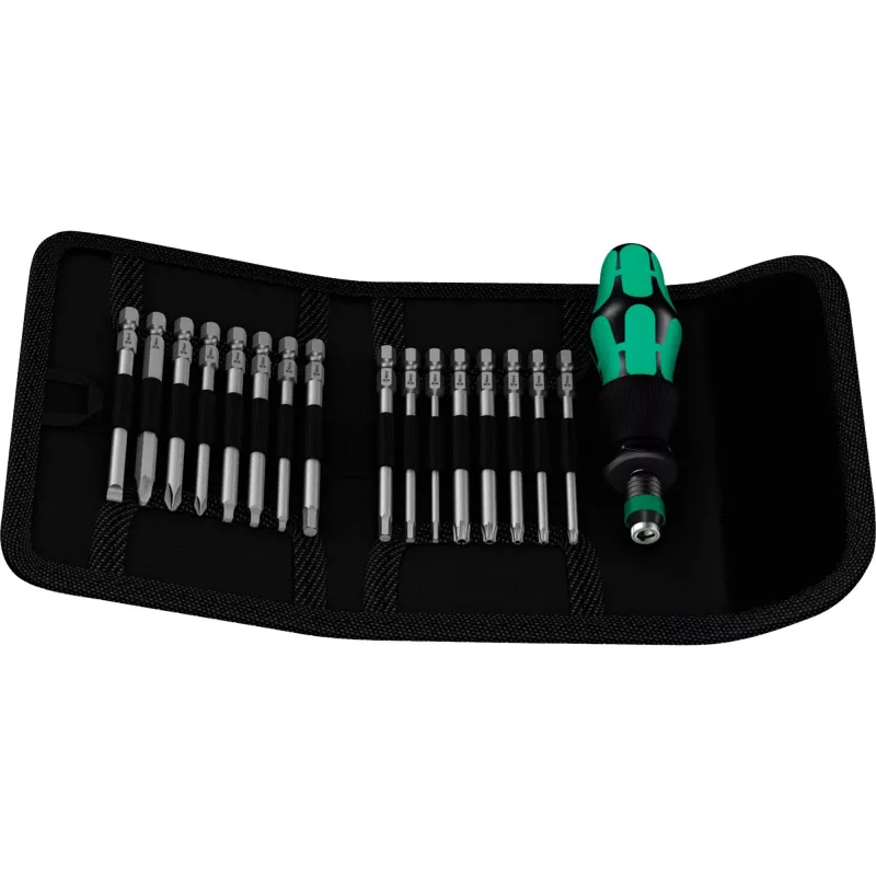 Wera set punte Kraftform Kompakt 60 da 17 pezzi, taglio, Phillips, Pozidriv, TORX BO 05051042001