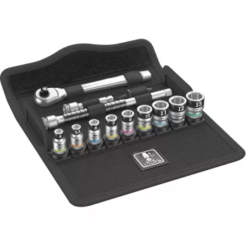 Wera 8100 SA 12 HF Zyklop set di chiavi a bussola metriche con attacco 1/4