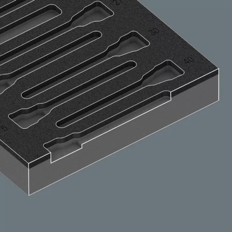 Wera 9723 inserto in schiuma Zyklop B 3/8 inch set di bussole e punte 1, 19 pezzi