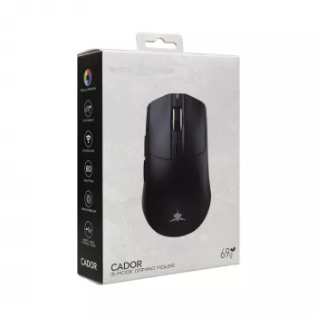 White Shark CADOR-B WGM-5020 mouse da gaming RGB con filo, nero