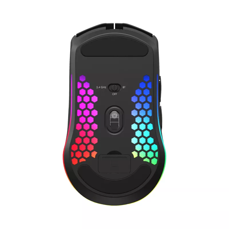 White Shark CADOR WGM-5020 mouse da gaming ottico nero con struttura a nido d'ape