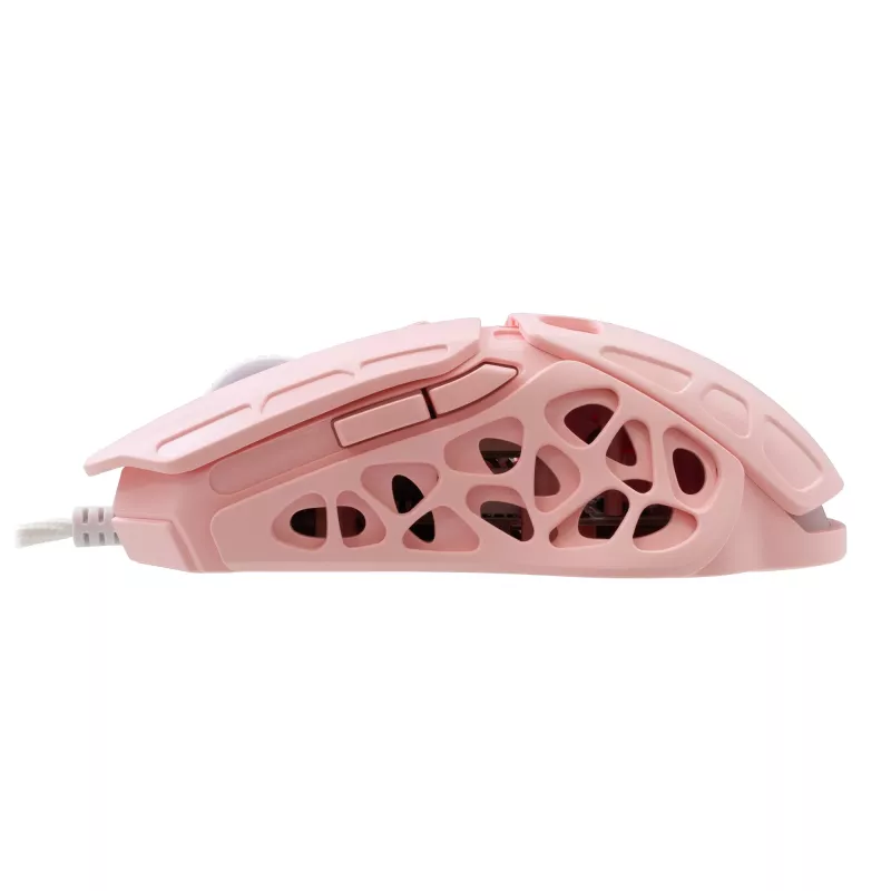 White Shark ECTOR-P GM-5016 mouse da gaming con filo, 6400 DPI, rosa