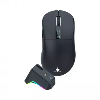 White Shark GAWAIN-B mouse gaming wireless, 12000 DPI, 500 mAh, 56 g, nero