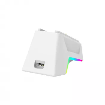 White Shark GAWAIN-W mouse gaming wireless – 12000 DPI, batteria 500 mAh, 56 g, bianco