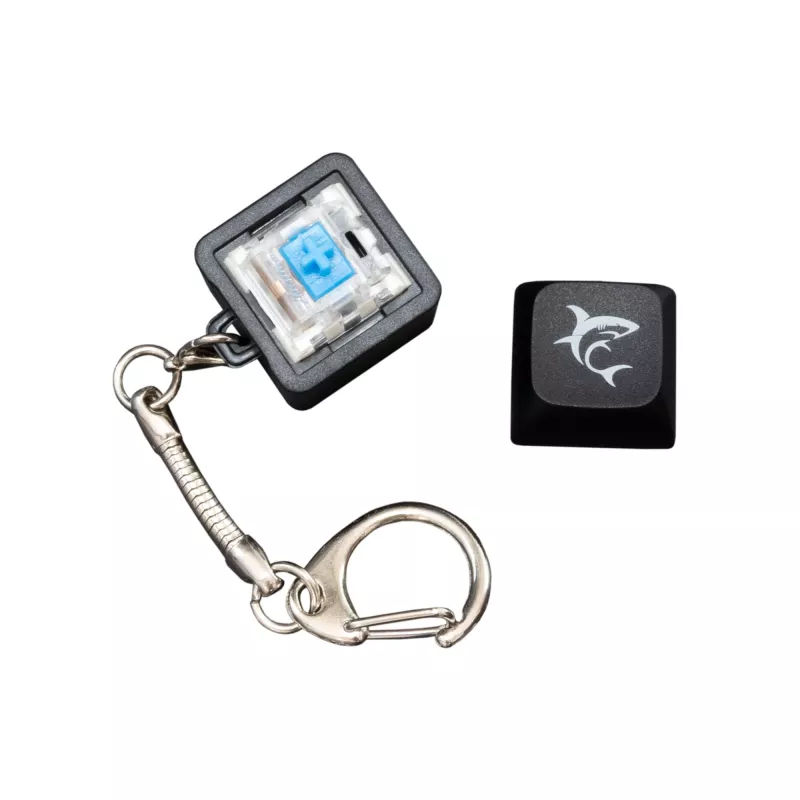 Portachiavi promozionale White Shark KEYCHAIN Black con switch meccanici