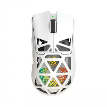 White Shark MORIEN WGM-5025 mouse da gaming con filo, fino a 12800 DPI, RGB, bianco