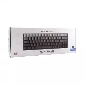 White Shark Nunchaku Tastiera meccanica da gaming TKL, grigio, Outemu Blue Switch, RGB Hot-Swap, con filo USB