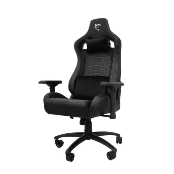 White Shark PHOENIX Gaming Chair nero – sedia ergonomica in pelle PU con schienale regolabile, gaslift classe 4, portata 120 kg