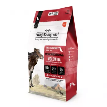 WIEJSKA ZAGRODA Monoprotein Beef crocchette per cani - 6 kg
