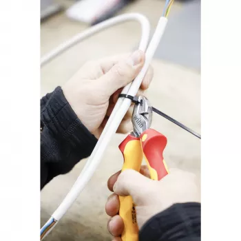 Wiha 43458 Professional electric Tronchese diagonale 160 mm, DynamicJoint, rosso/giallo