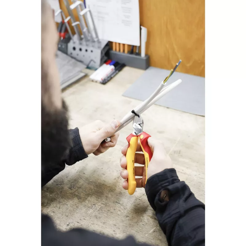 Wiha 43458 Professional electric Tronchese diagonale 160 mm, DynamicJoint, rosso/giallo