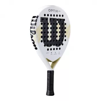 Wilson Optix V2 Lite racchetta padel - forma a goccia, nucleo EVA morbido, superficie in fibra di vetro, nero/verde