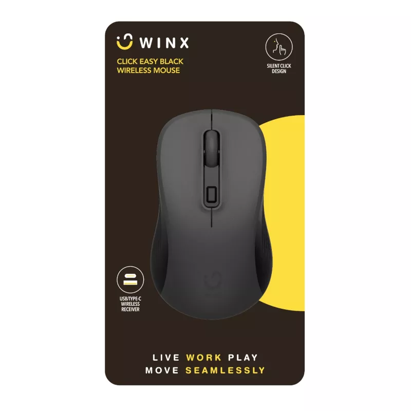 WINX CLICK Easy Mouse wireless 1600DPI 2.4GHz - nero