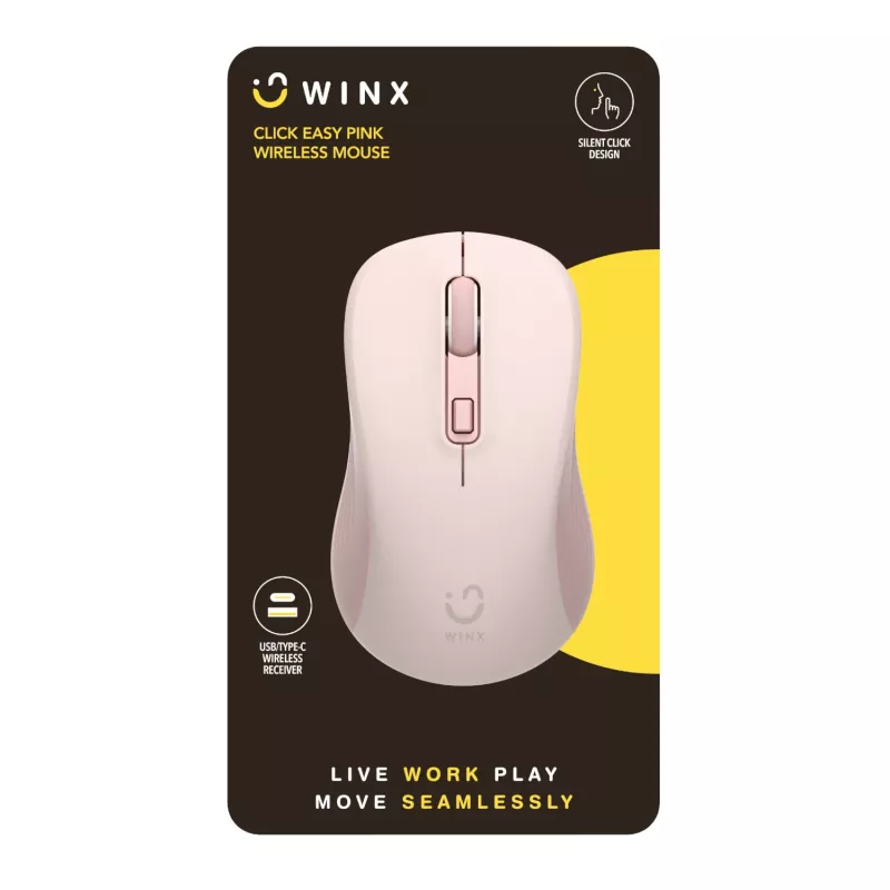 WINX CLICK Easy Mouse wireless 1600DPI 2.4GHz - rosa