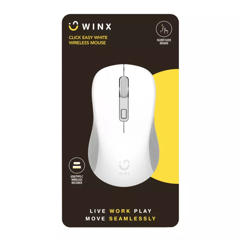 WINX CLICK Easy Mouse Wireless 1600DPI 2.4GHz - Bianco