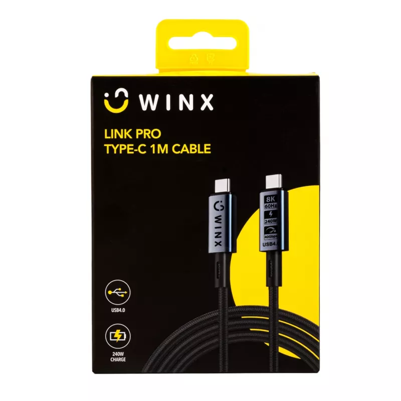 WINX LINK Pro Cavo Type-C 1 m 100W PD USB 2.0 480Mbps nero