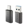 WINX LINK Combinazione di adattatori Type-C e USB semplice – connettore maschio USB-C su connettore femmina USB-A e connettore maschio USB-A su connettore femmina USB-C, USB 2.0, 480 Mbit/s, grigio spazio