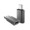 WINX LINK Combinazione di adattatori Type-C e USB semplice – connettore maschio USB-C su connettore femmina USB-A e connettore maschio USB-A su connettore femmina USB-C, USB 2.0, 480 Mbit/s, grigio spazio