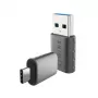 WINX LINK Combinazione di adattatori Type-C e USB semplice – connettore maschio USB-C su connettore femmina USB-A e connettore maschio USB-A su connettore femmina USB-C, USB 2.0, 480 Mbit/s, grigio spazio