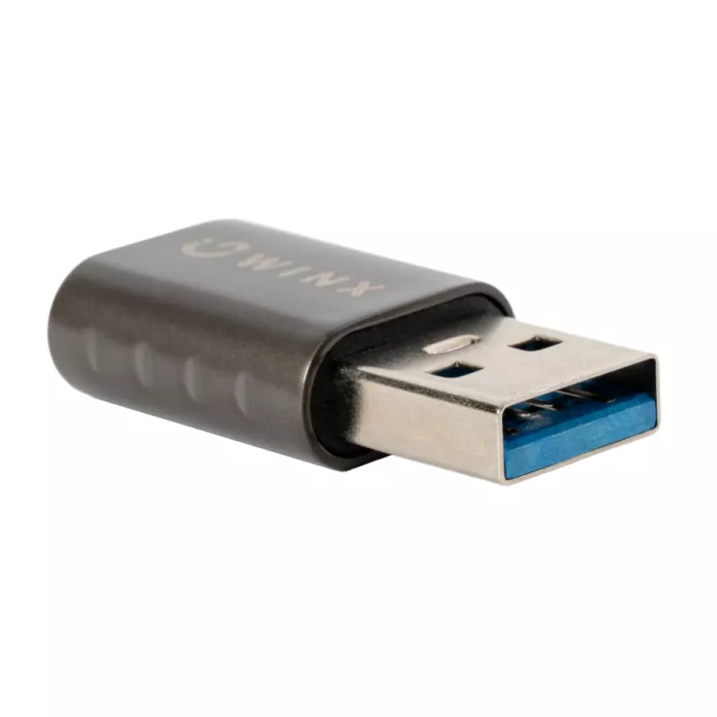 WINX LINK Simple Adattatore da USB a Type-C doppio (USB-A maschio a USB-C femmina, 5Gbit/s, 15W, Space Grey, confezione da 2)
