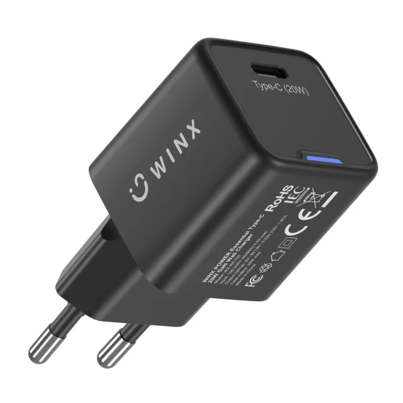WINX POWER Essential Caricabatterie da parete Type-C 20W GaN - bianco