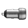WINX POWER Fast caricabatterie da auto 89W - USB-C PD 67W + USB-A QC 18W, nero