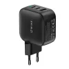 WINX POWER Max 65W caricabatterie da parete GaN - 2x USB-C PD, 1x USB-A QC, nero
