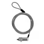 WINX Secure Max lucchetto universale a combinazione per cavo - combinazione a 4 cifre reimpostabile, acciaio intrecciato, 1,8 m, nero/argento