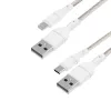 Cavo di ricarica WINX USB a Type-C|Lightning 2 in 1 split 1,2m nero