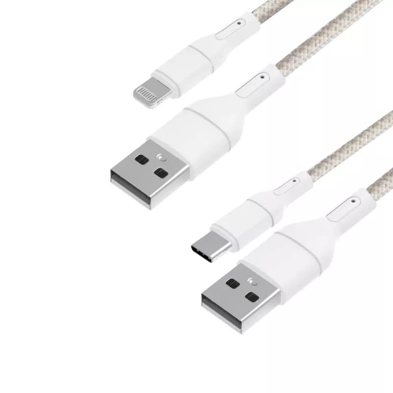 Cavo di ricarica WINX USB a Type-C|Lightning 2 in 1 split 1,2m nero