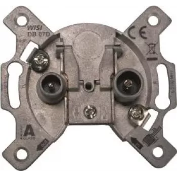 Presa d'antenna passante universale WISI DB07D 5-2150 MHz 14 dB da incasso