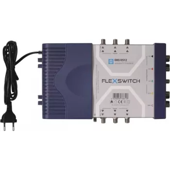 WISI FLEXSWITCH DXS0512 multiswitch attivo 5-in-12 con alimentatore