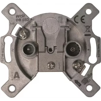 WISI presa d'antenna universale DB 03 D 2 fori singola 5 dB SAT/TV/Radio
