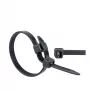 WKK Fascette per cavi 370 mm 7,60 mm nero stabilizzate UV 100 pezzi