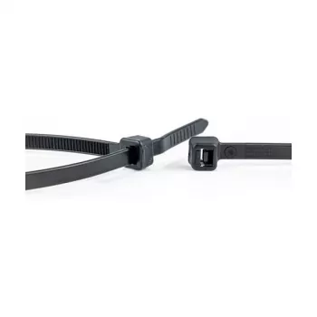 WKK Fascette per cavi in nylon nero stabilizzato ai raggi UV 100 x 2,5 mm, confezione da 100