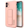 Wozinsky Apple iPhone 12 Custodia in silicone con supporto rosa