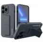 Wozinsky Apple iPhone 13 Pro Max custodia con supporto cover in silicone con piedino blu navy