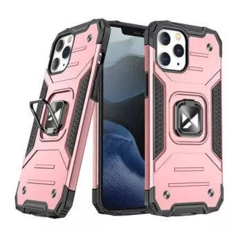 Wozinsky Apple iPhone 13 Pro Max Ring Armor Case Kickstand Tough Rugged rosa