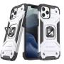 Wozinsky Custodia Ring Armor per Apple iPhone 13 con supporto, cover robusta antishock, argento