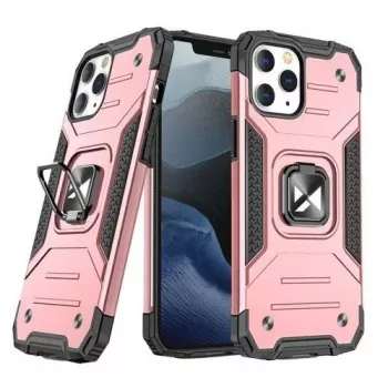 Wozinsky Apple iPhone 13 Rose Ring Armor Case Kickstand Tough Rugged Cover rosa