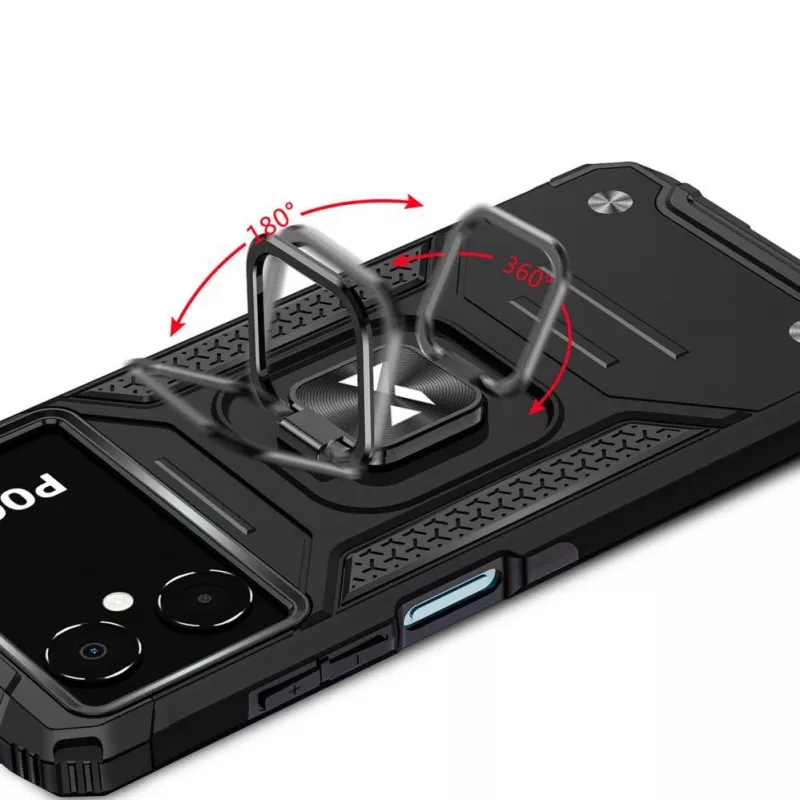Wozinsky Ring Armor Case per Google Pixel 7 Pro - custodia corazzata con anello magnetico - nero
