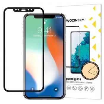 Wozinsky Super Tough Full Glue vetro temperato Full Screen Case Friendly protezione schermo per Apple iPhone XR / iPhone 11 nero
