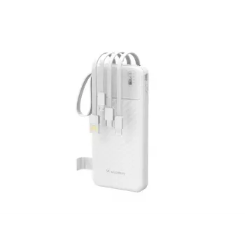 Wozinsky W11-W Powerbank 10000mAh 10W con cavi integrati e torcia bianca