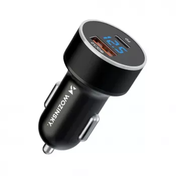 Wozinsky WDCCAC Caricabatterie da auto USB-C USB-A 36W - nero