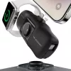Wozinsky WF16-YLS Mini Power Bank 5000mAh 15W con cavo USB-C integrato e caricabatterie Apple Watch - Nero